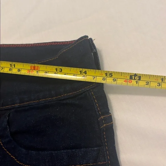 Levi's 512 Dark Indigo perfect slimming Capri SZ 10 high rise wide leg NWOT - Picture 5 of 15